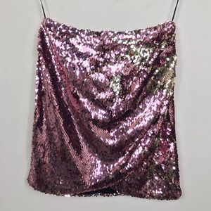 Top Shop Sequined Mini Skirt